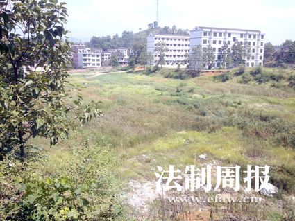 吴柏容的家人认为，新化六中的『田径场』实为荒地